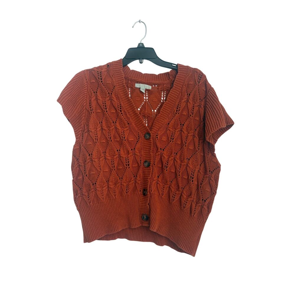 NWOT Ryegrass Rust Crochet Knit Sweater Best Size XXL